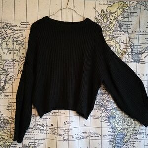 Chic Soul Black Crew Neck Sweater